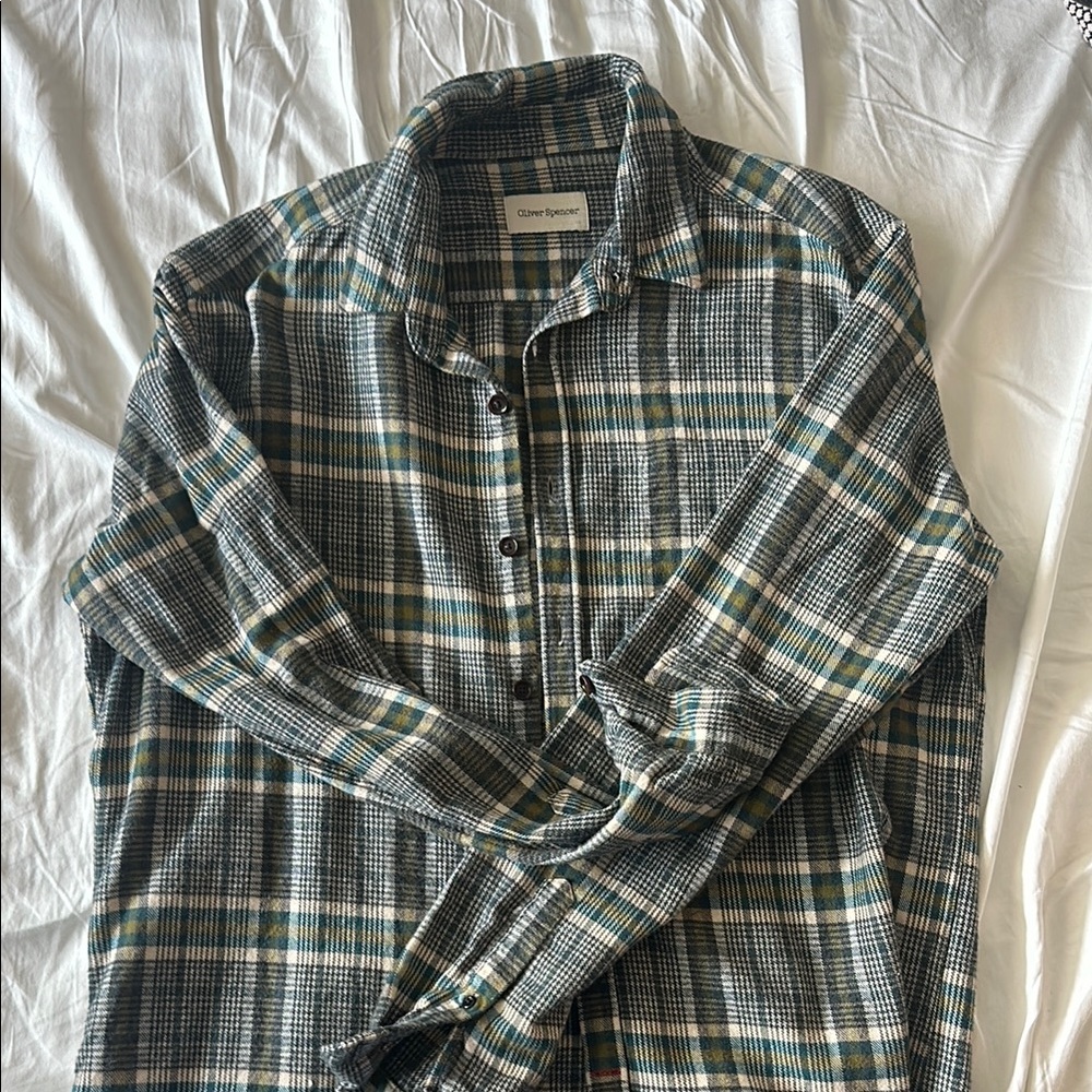 Oliver Spencer Green Casual Button Down Shirt